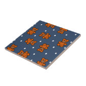Niedlicher Teddybär auf Polka dot Fliese (Seite)