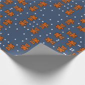 Niedlicher Teddybär auf Polka dot Geschenkpapier (Ecke)