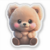 Niedlicher Teddybär Aufkleber (Vorderseite)