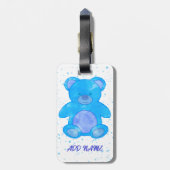 Niedlicher Teddybär - Benutzerdefinierter Text Bla Gepäckanhänger (Rückseite vertikal)