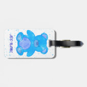 Niedlicher Teddybär - Benutzerdefinierter Text Bla Gepäckanhänger (Rückseite horizontal)