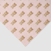 Niedlicher Teddybär Blush Pink Seidenpapier (Detail)