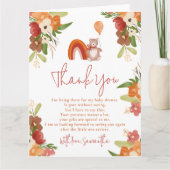 Niedlicher Teddybär danke Regenbogen Babydusche (Vorderseite)