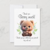 Niedlicher Teddybär Dankeskarte (Vorderseite)