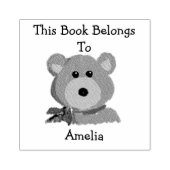 Niedlicher Teddybär Dieses Buch gehört Gummistempel (Prägung)