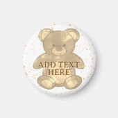 Niedlicher Teddybär-eigener Text Magnet (Vorne)