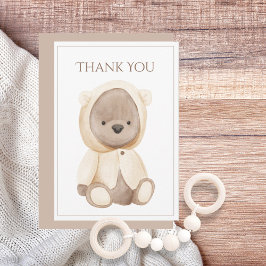 Niedlicher Teddybär Einfache Dankeschön-Karte Dankeskarte