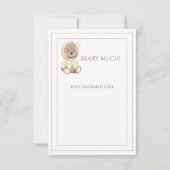 Niedlicher Teddybär Einfache Dankeschön-Karte Dankeskarte (Rückseite)