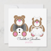 Niedlicher Teddybär Einladung (Vorderseite)