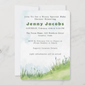 Niedlicher Teddybär Es ist ein Mädchen-Dusche Einl Einladung (Rückseite)