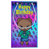 Niedlicher Teddybär für Geburtstage Kleine Geschenktüte (Rückseite)