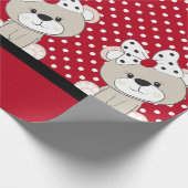 niedlicher Teddybär Geschenkpapier (Ecke)