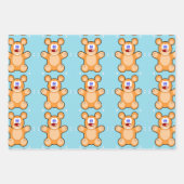 niedlicher Teddybär Geschenkpapier Set (Vorderseite 2)