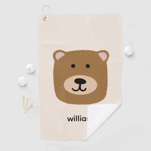 Niedlicher Teddybär Golfhandtuch (Insitu)
