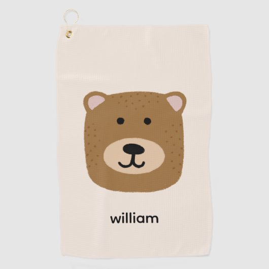 Niedlicher Teddybär Golfhandtuch (Vorderseite)