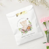 Niedlicher Teddybär in Blume Basket Pink Babydusch Geschenktütchen (Versiegelt)