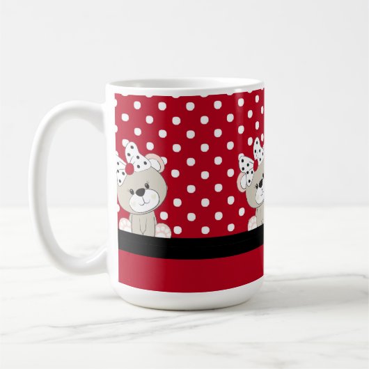 niedlicher Teddybär Kaffeetasse (Links)