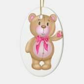 Niedlicher Teddybär Keramikornament (Links)