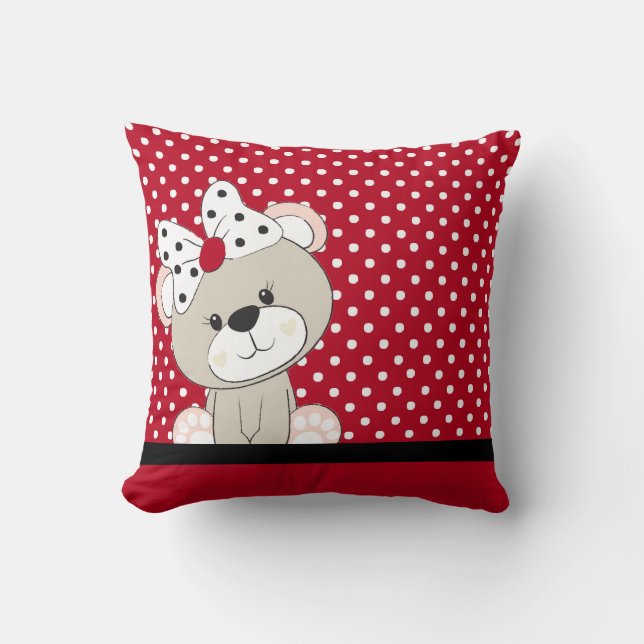 niedlicher Teddybär Kissen (Vorderseite)