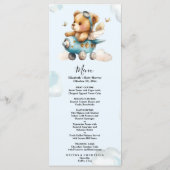 Niedlicher Teddybär Menükarte (Rückseite)