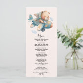 Niedlicher Teddybär Menükarte (Stehend Vorderseite)