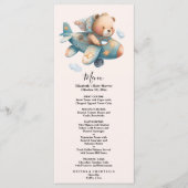 Niedlicher Teddybär Menükarte (Vorderseite)