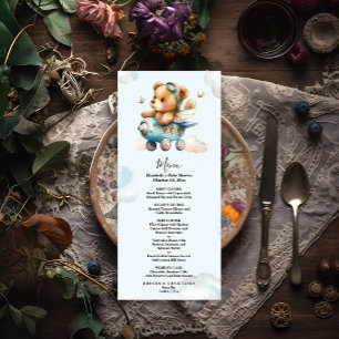 Niedlicher Teddybär Menükarte