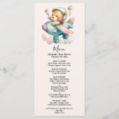 Niedlicher Teddybär Menükarte (Rückseite)