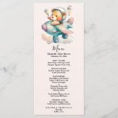 Niedlicher Teddybär Menükarte (Vorderseite)