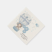 Niedlicher Teddybär mit Air Hot Balloon Napkins Serviette (Ecke)