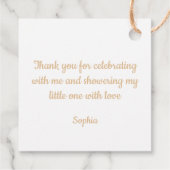 Niedlicher Teddybär mit Balloons Danke Geschenkanhänger (Rückseite)