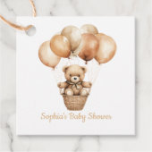 Niedlicher Teddybär mit Balloons Danke Geschenkanhänger (Vorderseite)