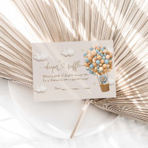 Niedlicher Teddybär mit blauen Balloons Windelwind