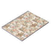 niedlicher Teddybär mit Blume Notizblock (Linke Seite)