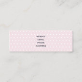 Niedlicher Teddybär mit einem roten Herz Mini Visitenkarte (Rückseite)