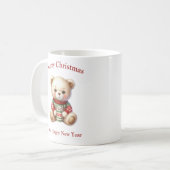 Niedlicher Teddybär mit Pullover Kaffeetasse (Vorderseite Links)
