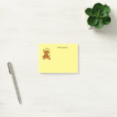 Niedlicher Teddybär mit Schlafkappe Post-it Klebezettel (Büro)