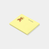 Niedlicher Teddybär mit Schlafkappe Post-it Klebezettel (angewinkelt)