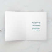 Niedlicher Teddybär mit Weihnachtsgeschenken Dankeskarte (Innenseite)