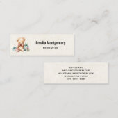 Niedlicher Teddybär mit Weihnachtsgeschenken Mini Visitenkarte (Vorne/Hinten)