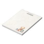 Niedlicher Teddybär mit Weihnachtsgeschenken Notizblock (Rotiert)