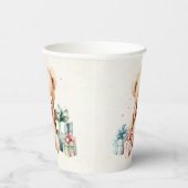 Niedlicher Teddybär mit Weihnachtsgeschenken Pappbecher (Rechts)