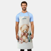 Niedlicher Teddybär mit Weihnachtsgeschenken Schürze (Getragen)