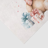 Niedlicher Teddybär mit Weihnachtsgeschenken Seidenpapier (Ausschnitt)