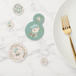 Niedlicher Teddybär Overalls Hat Polka Dot Floral Konfetti