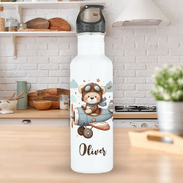 Niedlicher Teddybär Personalisiert Edelstahlflasche