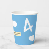 Niedlicher Teddybär Pilot Individuelle Name und Al Pappbecher (Rückseite)