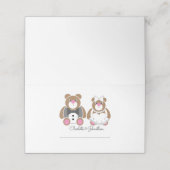 Niedlicher Teddybär Platzkarte (Außenseite Aufgefaltet)