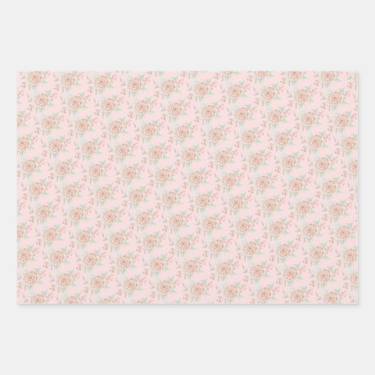 Niedlicher Teddybär Rosa Kariert koordiniert Geschenkpapier Set (Vorderseite 2)