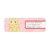 Niedlicher Teddybär Rosa Punkte und Herz (Vorne)